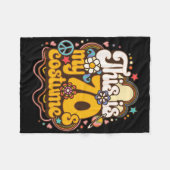 これは私の70s衣装テーマパーティーヒッピーレトロFr フリースブランケット (正面(横))