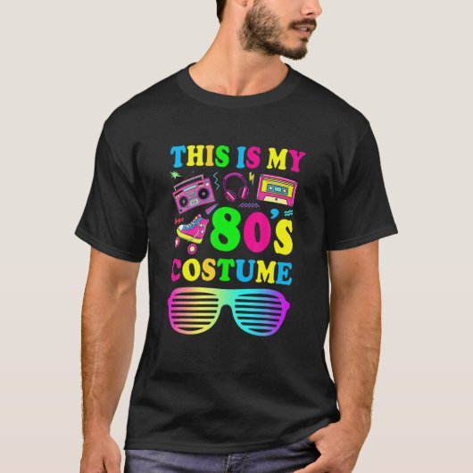 これは私の80S衣装ヴィンテージレトロ私は80が大好き Tシャツ (正面)