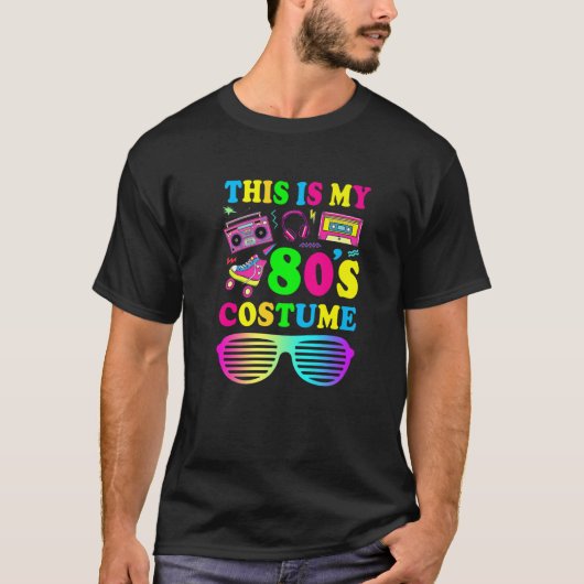 これは私の80S衣装ヴィンテージレトロ私は80が大好き Tシャツ (正面)