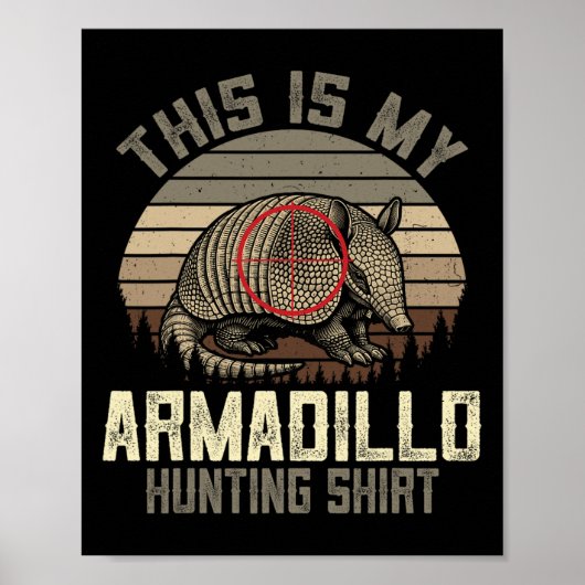 これは私のArmadillo狩りシャツ – レトロArmadil ポスター (正面)