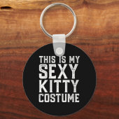 これは私のY子猫衣装おもしろい簡単ハロウィン猫 キーホルダー (正面)