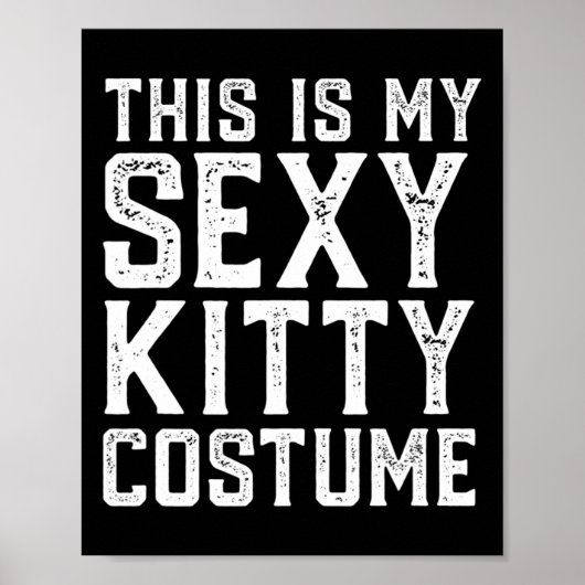 これは私のY子猫衣装おもしろい簡単ハロウィン猫 ポスター (正面)