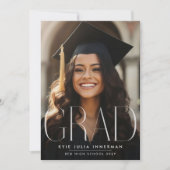 これは私グラデーショングラディエート高校の写真パーティー 案内状 (正面)