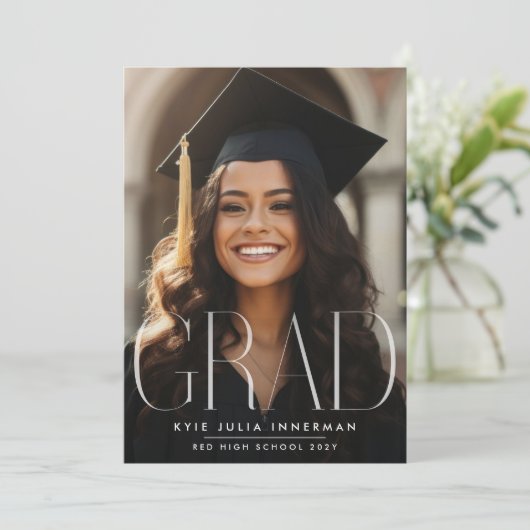 これは私グラデーショングラディエート高校の写真パーティー 案内状 (スタンド正面)