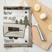 これは私達が台所タオルをいかに転がるかです キッチンタオル (四つ折り)