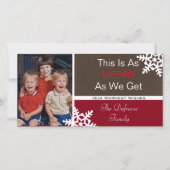 これは私達が得るメリーように垂直の写真のクリスマス" シーズンカード (正面)