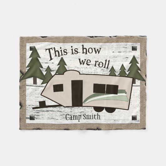 これは私達が毛布をいかに転がるかです フリースブランケット (正面(横))