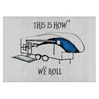 これは私達が(キャンプします)まな板をいかに転がるかで カッティングボード