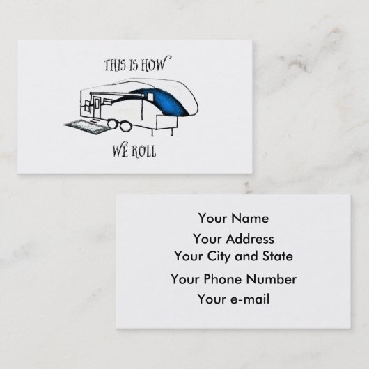 これは私達が(RVのユーモア)カードをいかに転がるかです 名刺 (正面/裏面)