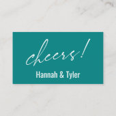 これは米国のティール（緑がかった色）ドリンクチケット エンクロージャーカード (裏面)