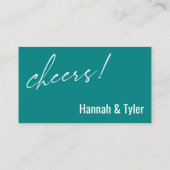 これは米国のティール（緑がかった色）ドリンクチケット エンクロージャーカード (裏面)