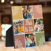 これは米国の中世紀の4フォトコラージュ家族 フォトプラーク