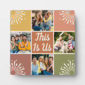 これは米国の中世紀の4フォトコラージュ家族 フォトプラーク (正面)