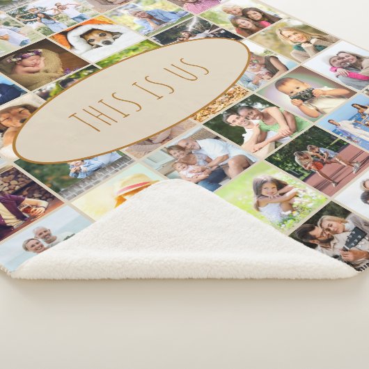 これは米国40写真フォトコラージュヴィンテージクリーム シェルパブランケット (3/4)