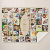 これは米国40写真フォトコラージュヴィンテージクリーム シェルパブランケット (正面(横))