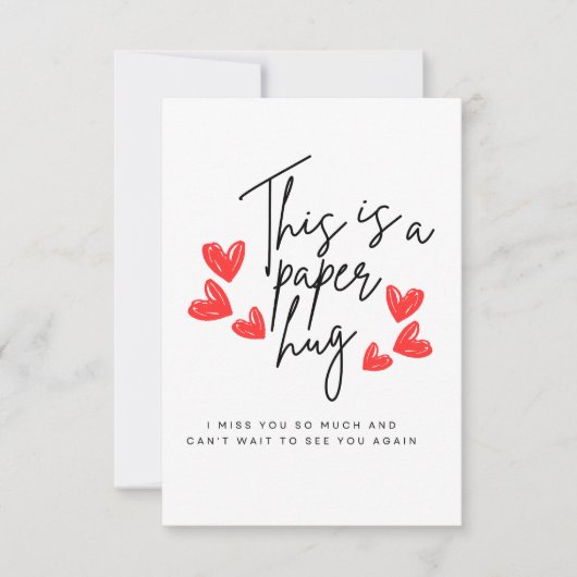 これは紙ハグ恋しく思 – ハートフェルトYouカード 出欠カード (正面)