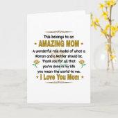 これは素晴らしいママに贈る特別なもの。ママ カード (黄色い花)