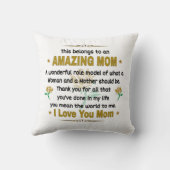これは素晴らしいママのものだ。母 クッション (裏面)