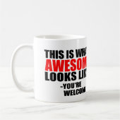 これは素晴らしい一見が好むものです コーヒーマグカップ (左)