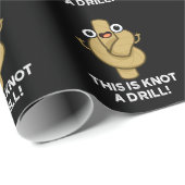 これは結び目ドリルロープンおもしろいダークBG ラッピングペーパー (ロールコーナー)