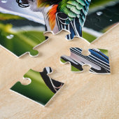 これは美しい霜の降りたヒビスカスB ジグソーパズル (側面)