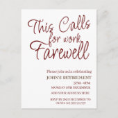 これは職場のお別れの退職をカスタム要求する ポストカード (正面)