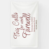 これは職場のお別れの退職をカスタム要求する 横断幕 (縦)