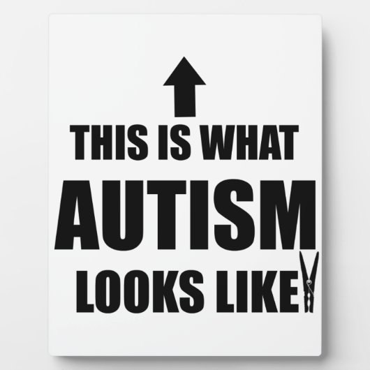 これは自閉症に見える！ フォトプラーク (正面)