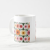これは花のデザインマグだ コーヒーマグカップ (正面左)