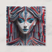 これは若い女性ルの魅力的な3D画像である スクエア名刺 (正面)