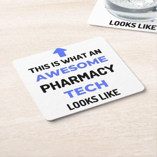 これは薬局テク素晴らしックが見るもの2 スクエアペーパーコースター (アングル)