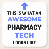 これは薬局テク素晴らしックが見るもの2 スクエアペーパーコースター (正面)