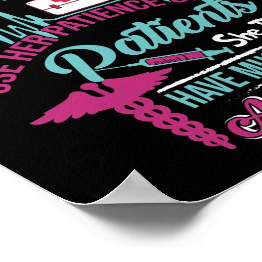 これは警告彼女の患者に彼女の忍耐を使うことができる ポスター (角)