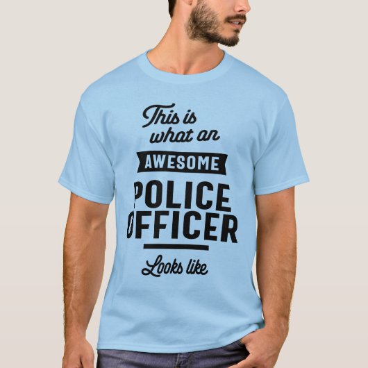これは警察官素晴らしの様子だ Tシャツ (正面)