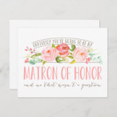 これは質問じゃない！花嫁の主な伴侶、ローズガーデン 招待状 (正面/裏面)