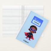 これは超ヒーロー13人と子供の男の子の文房具と学生です。 ノートブック (内側)