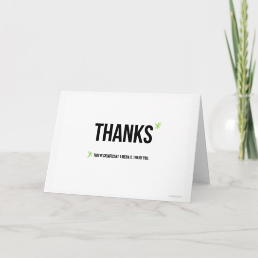 これは重要なサンキューカードです サンキューカード (正面)