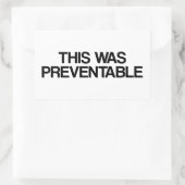 これは防ぐことができた 長方形シール (バッグ)