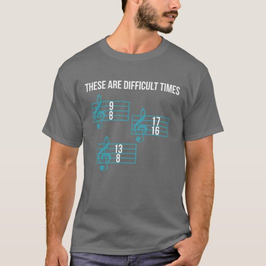 これは難しい時々面白い音楽家族 Tシャツ (正面)