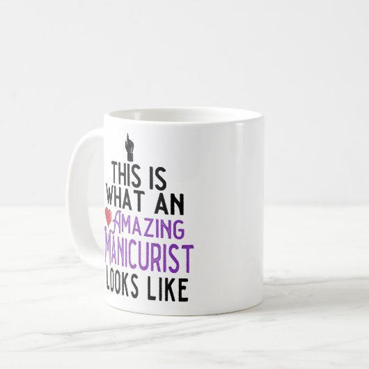 これは驚くべきマニキュリスト爪、 ネイルテックの外観 コーヒーマグカップ (正面左)