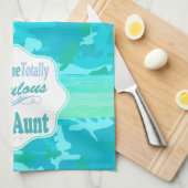 これは1つの完全に素晴らしい叔母ブルーバタフライ キッチンタオル (四つ折り)