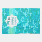 これは1つの完全に素晴らしい叔母ブルーバタフライ キッチンタオル (横)