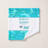 これは1つの完全に素晴らしい叔母ブルーバタフライ バスタオルセット (ウォッシュタオル)