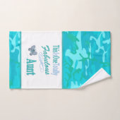 これは1つの完全に素晴らしい叔母ブルーバタフライ バスタオルセット (ハンドタオル)