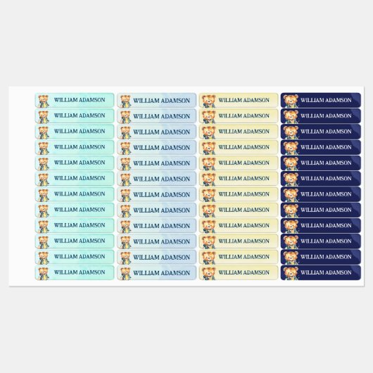 これは1年生の可愛いテディに属する ラベル (シート)