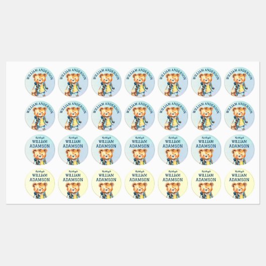 これは1年生の可愛いテディに属する ラベル (シート)