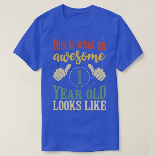 これは1歳の誕生日に最適なプレゼント！ 1 Tシャツ (デザイン正面)