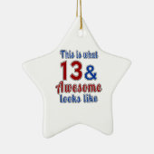 これは13および素晴らしい一見が好むものです セラミックオーナメント (右)