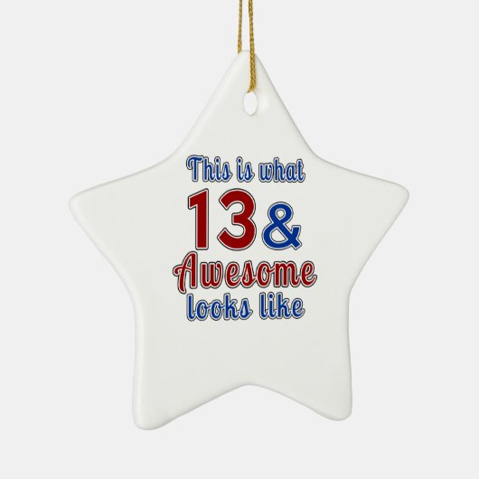 これは13および素晴らしい一見が好むものです セラミックオーナメント (右)