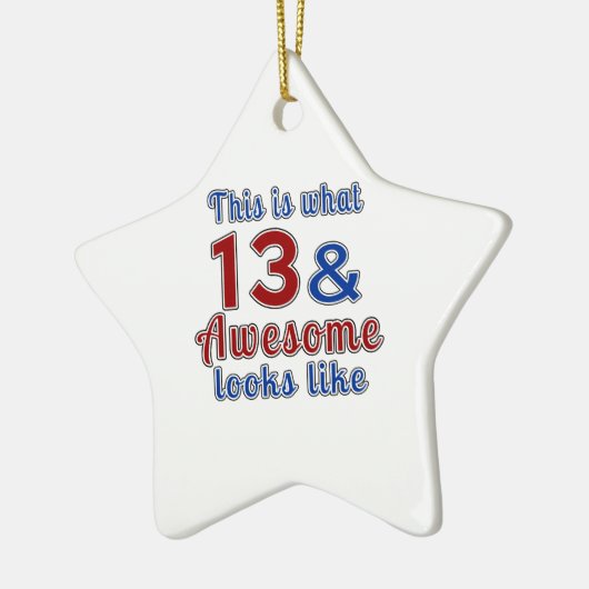 これは13および素晴らしい一見が好むものです セラミックオーナメント (左)